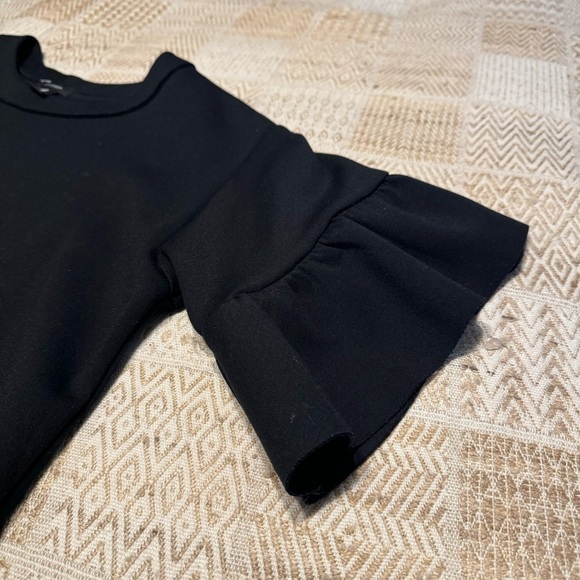 Halogen Ruffle Sleeve Sweatshirt Mini Dress - Picture 2 of 5